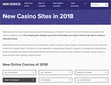 Tablet Screenshot of newcasinosites.org